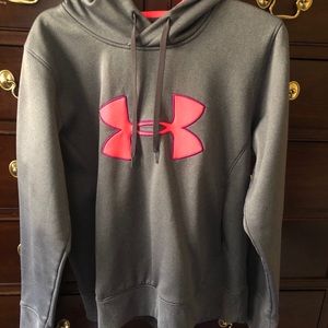 Under Armour Women’s Medium Gray and Pink Hoodie